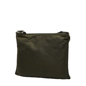 Prada bag shoulder crossbody plaque Green nylon logo triangular Khaki